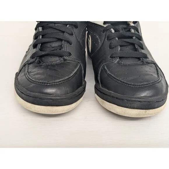 Vintage 90s Nike Court Force Low Black And White Sz 7 Missing Insoles