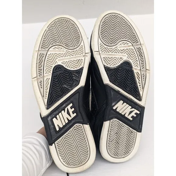 Vintage 90s Nike Court Force Low Black And White Sz 7 Missing Insoles