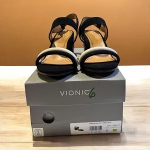 Vionic PAULA9776M Paula Black White 6 M