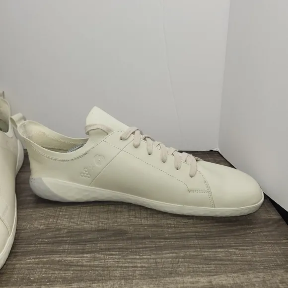 Vivobarefoot 301055-02 Geo Court Knit LIMESTONE Leather Shoes Mens Sz EU49 15 US