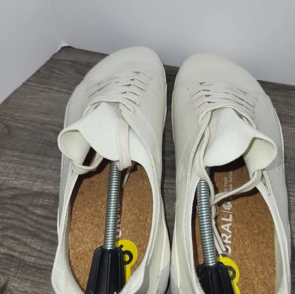Vivobarefoot 301055-02 Geo Court Knit LIMESTONE Leather Shoes Mens Sz EU49 15 US