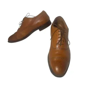 Vtg ALDEN 911 Medallion Tip Calfskin Leather Shoes Oxfords Size 11 D