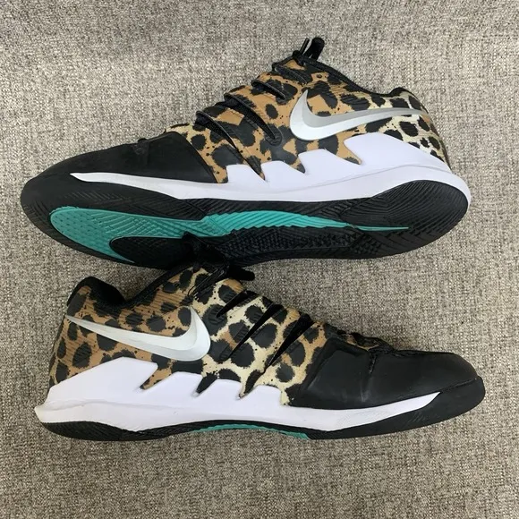 Women Size 9.5 Nike Court Air Zoom Vapor X AA8027-701 LEOPARD PRINT
