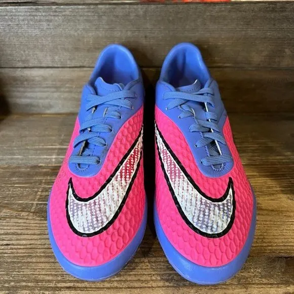 Womens Nike Jr. Hypervenom Phelon FG Pink Pow Polar Soccer Cleats Shoes Size 7 M