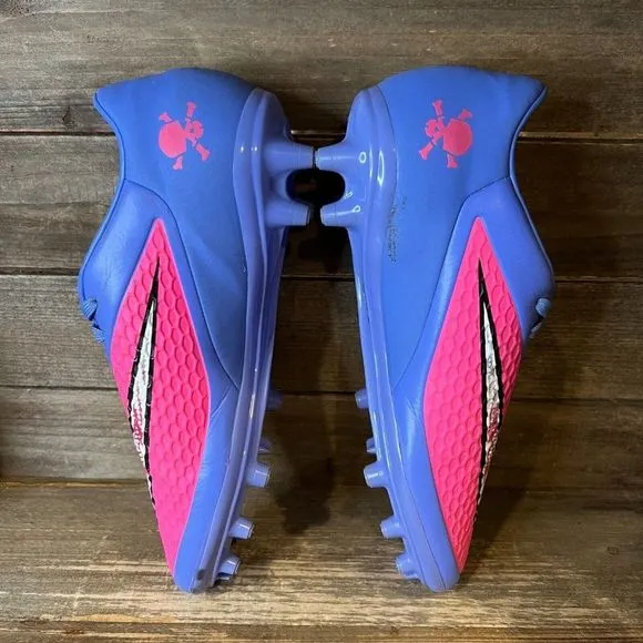 Womens Nike Jr. Hypervenom Phelon FG Pink Pow Polar Soccer Cleats Shoes Size 7 M