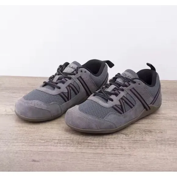 XERO Prio Barefoot Gray Purple/maroon Water Trail Running Shoes Mens Size 9.5