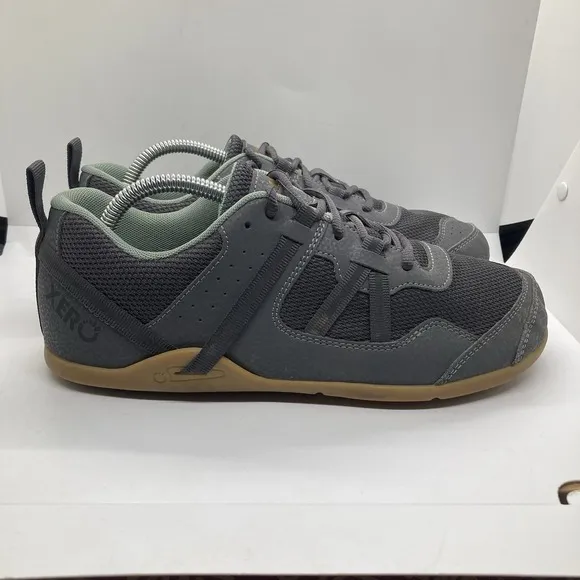 Xero Shoes Mens 9 Prio Running Gray Barefoot Sneaker Minimalist Trail Hiking