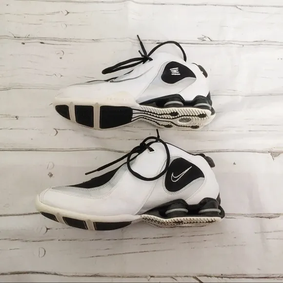 Y2K Nike Zoom Air Black White Tennis Shoes Sneakers Size 8.5