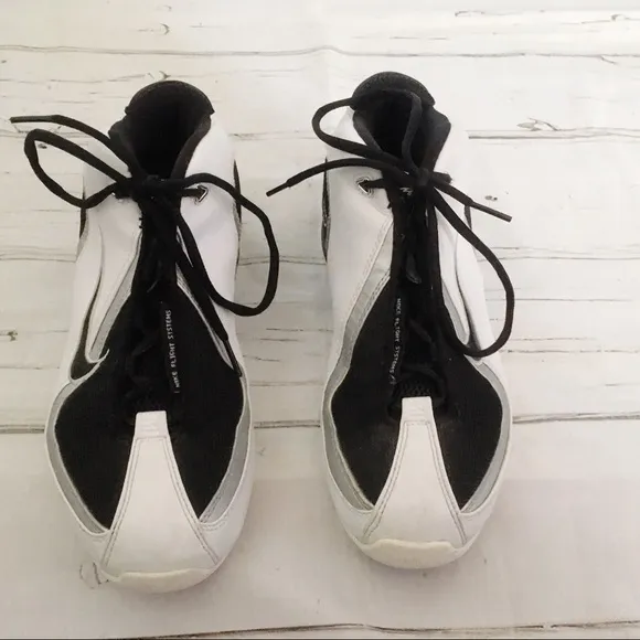 Y2K Nike Zoom Air Black White Tennis Shoes Sneakers Size 8.5