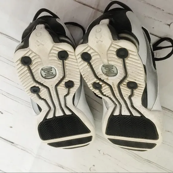 Y2K Nike Zoom Air Black White Tennis Shoes Sneakers Size 8.5