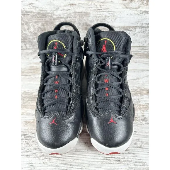 Youth Nike Air Jordan 6 Rings (GS) Black Sneakers Sz 5.5Y Athletic Gym