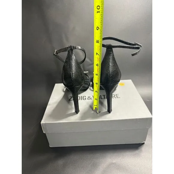 Zadig &amp; Voltaire NIB Amee Wing Court Shoes in Black Size‎ FR39/US8 MSRP $658