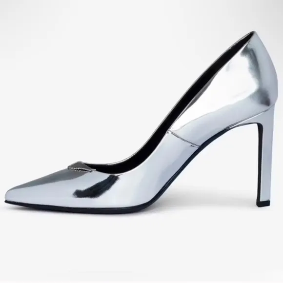Zadig &amp; Voltaire Perfect Court Shoes Silver Logo on front Size French 40 US 9