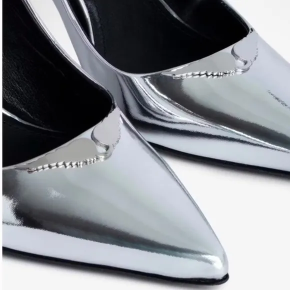 Zadig &amp; Voltaire Perfect Court Shoes Silver Logo on front Size French 40 US 9